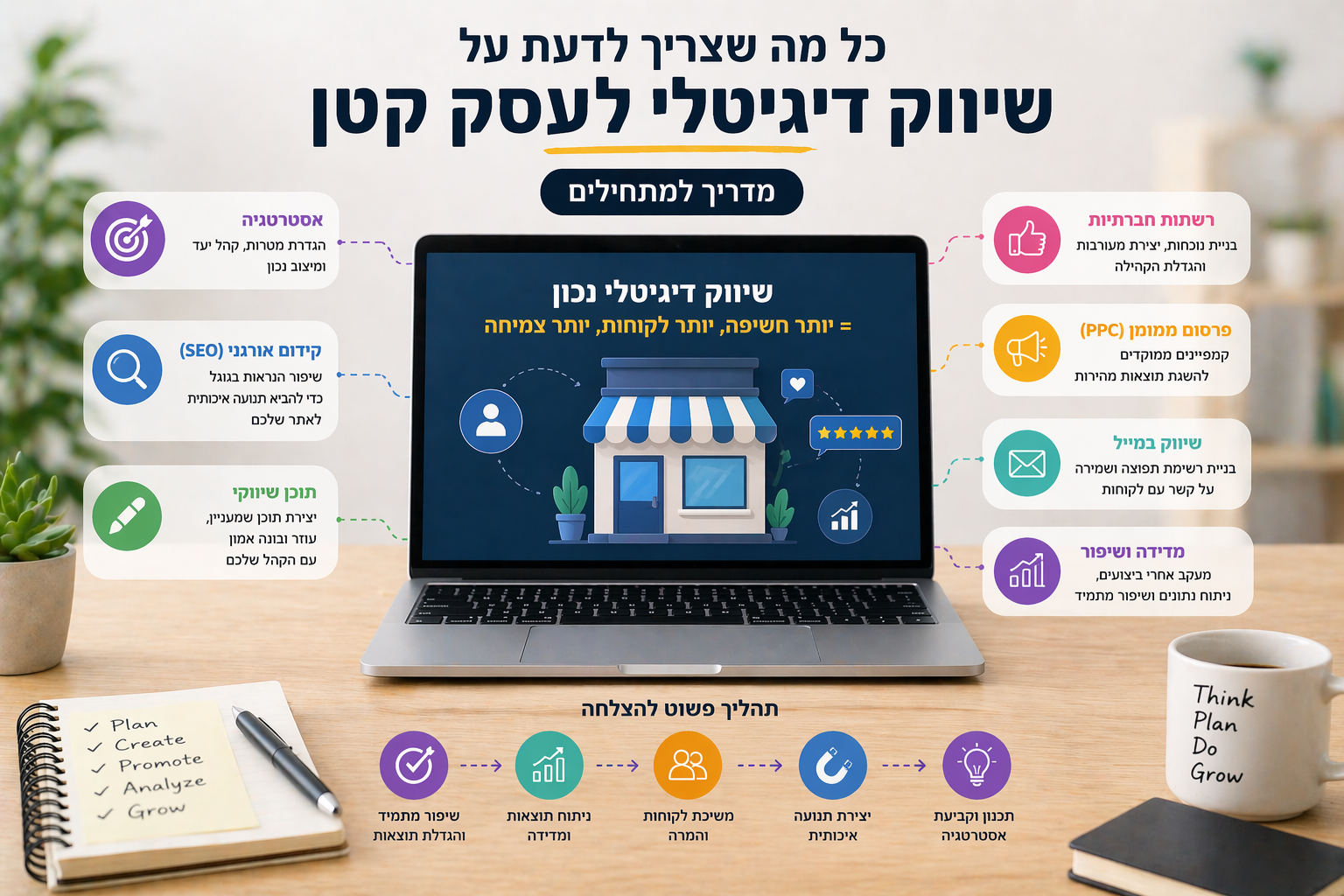 שיווק דיגיטלי לעסק קטן מדריך למתחילים